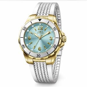 Invicta Angel Halo Watch Quartz Unisex Blue Dial 38mm 50599 Steel NIB